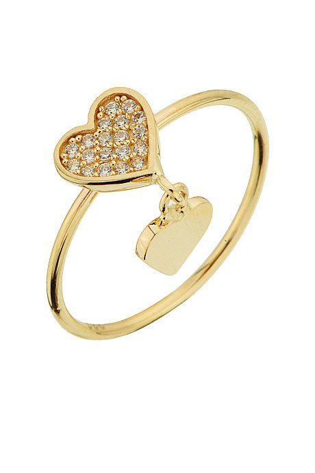 Altın Sallantılı Kalp Yüzük Altınkenti'nin Altın Kalpli Yüzük kategorisindeki altın yüzük modelleri ve fiyatları takılarından birisidir.